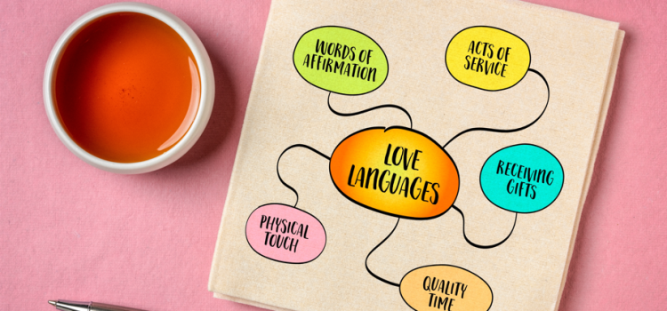 What Are the Five Love Languages? Simple Explanation + FAQ Ein Notizbuch, das beschreibt, was Die fünf Sprachen der Liebe