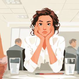 People feeling tense while sitting at the negotiating table illustrates emotions in negotiation