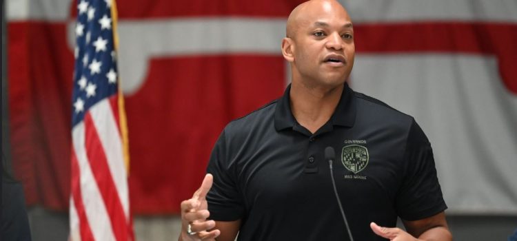 Governer Wes Moore giving a speech