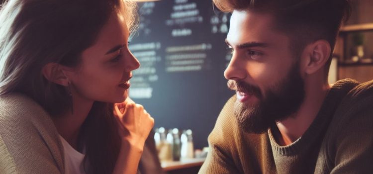 A couple talking at a restaurant and evaluating their relationship.