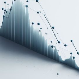 An illustration of constrained optimization in economics as a graph with a downward trend.