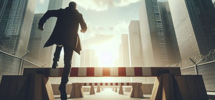 How to Overcome Limiting Beliefs: 3 Tips From Julia Cameron A person jumping over a hurdle to overcome limiting beliefs.