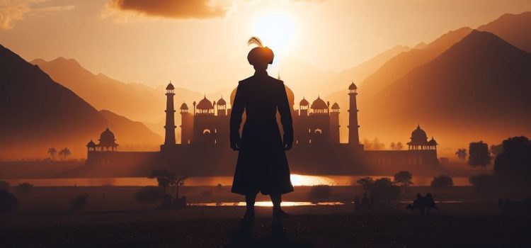 A silhouette of Prince Shah Alam in India.