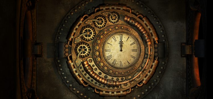 A steampunk clock for a time machine.