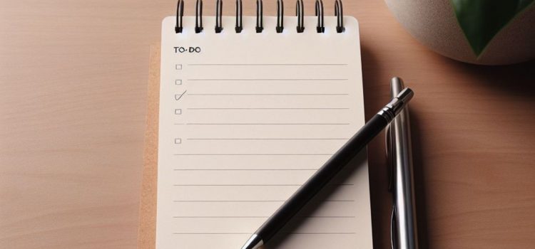 A to-do list with a hand holding a pen that would help you get your life in order.