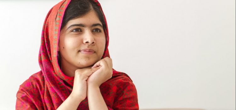 Malala Yousafzai holding her hands