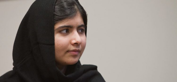 Malala Yousafzai wearing black