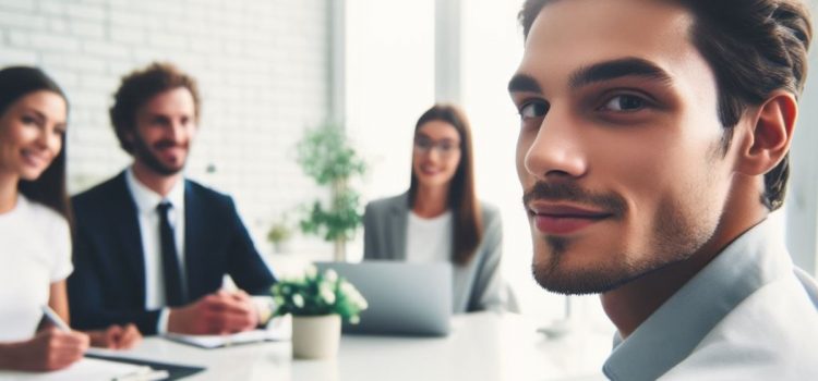 How to Create a Talent Pool: Finding the Strongest Candidates An interview candidate man in a talent pool of candidates