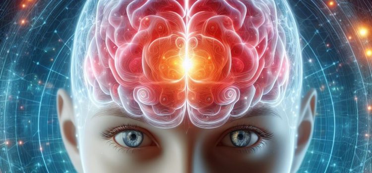 Dr. Andrew Huberman on the Anterior Mid-Cingulate Cortex A human head where the brain is glowing red.