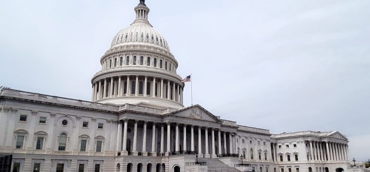 Capitol building in Washington DC where the United States Congress works to avoid a government shutdown