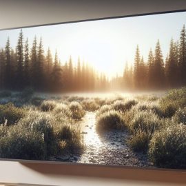 A flat screen television with nature on the screen, emphasizing the importance of entertainment.