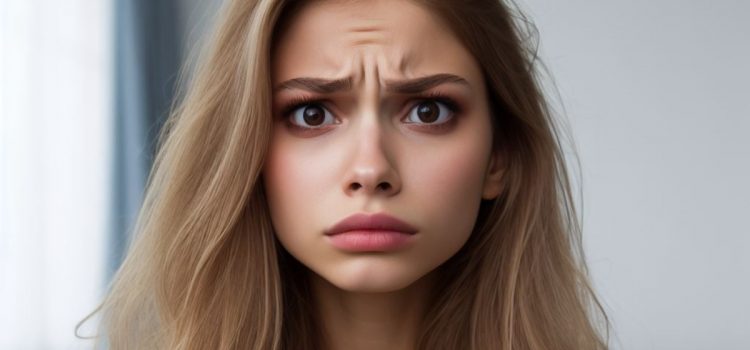 Feeling Stuck in Your Life and Career? Here’s What’s Causing It A frowning woman with a wrinkled brow is feeling stuck in her life and career