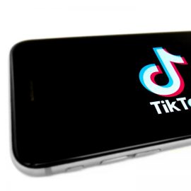 The TikTok app on a phone, which could be banned in the US soon.