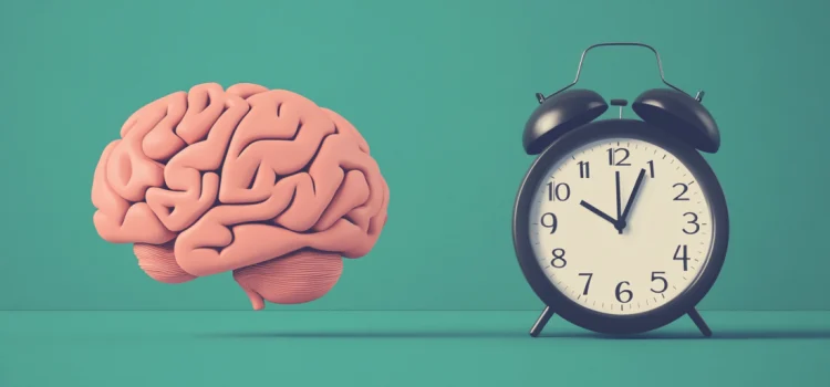 The Psychology of Procrastination: Why You Can’t Stay Focused A cartoon of a brain next to a clock, showing the psychology of procrastination