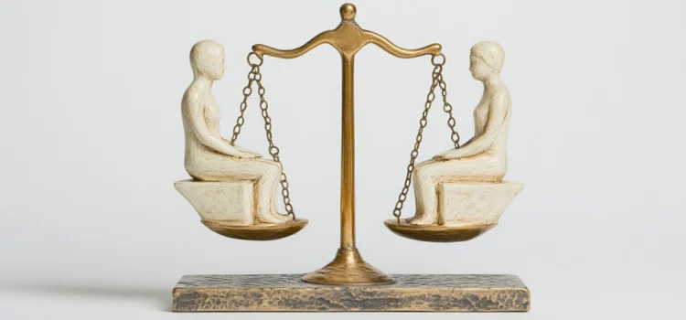 How to Conduct a Customer Ranking to Improve Business A brass scale with a statue of a person on each side, representing customer ranking