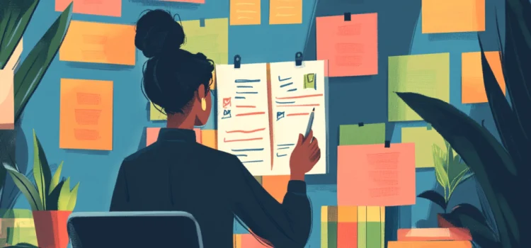 4 Ways to Offload Low-Value Tasks & Stop the Energy Drain an entrepreneur looking at a list of tasks to do, a calendar, and many sticky notes illustrates dealing with low-value tasks