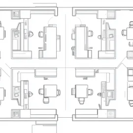 An office floor plan showing how to structure a business