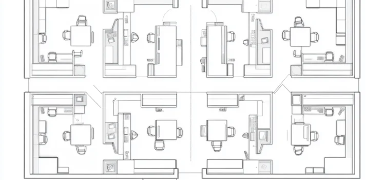 How to Structure a Business for a Seamless Work Flow An office floor plan showing how to structure a business