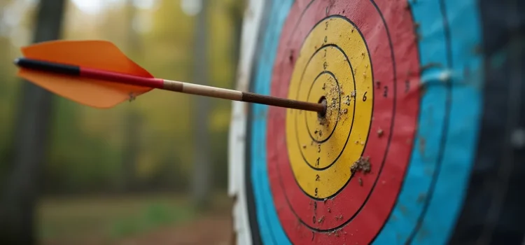 How to Know Your Target Market (The Lean Product Playbook) An arrow hitting a bullseye on a target illustrates how to know your target market