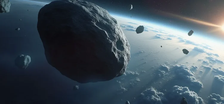 Natural Threats to Humanity: Terrestrial & Extraterrestrial Risks Asteroids hurling through outer space illustrate natural threats to humanity
