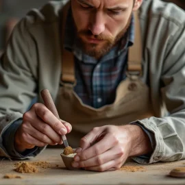 A craftsman carefully making a product illustrates the desire to obsess over quality