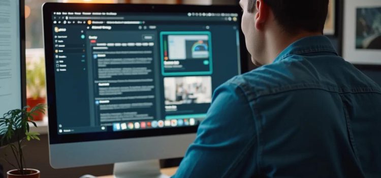 The Basic UX Goal: Help Users Find Content Quickly & Easily A man in a denim shirt looking at a website on a desktop computer illustrates the UX goal