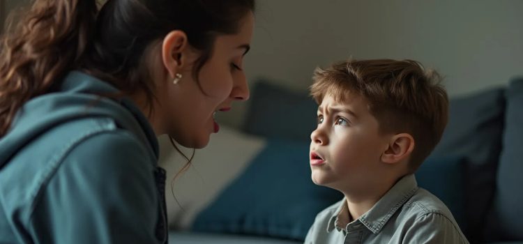 Toxic Shame and Childhood Trauma: 3 Experiences That Harm A mother speaking harshly to her frightened young son illustrates the link between toxic shame and childhood trauma