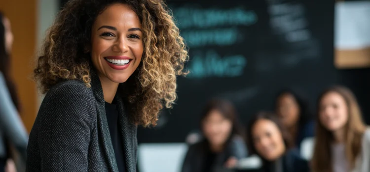 How to Motivate Your Team as a Leader: Encourage Yourself A female manager who knows how to motivate a team as a leader