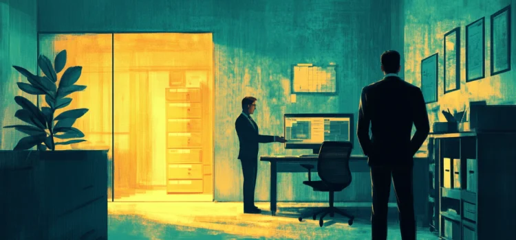 What Is Organizational Behavior Management? The 5 Steps A manager performing organizational behavior management by observing an employee in an office