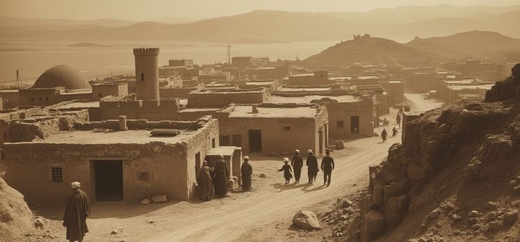 The Middle East After WWI: A Peace to End All Peace Sepia image of people walking around in a town in the Middle East after WWI