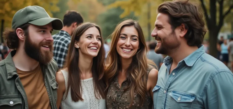 Ed Mylett on Relationships: How to Build Your Inner Circle Four friends—two men and two women—smiling and standing close to each other illustrate your inner circle relationships