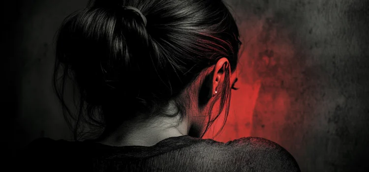 Mindbody Syndrome: Symptoms and Causes (Dr. John Sarno) A woman crying and facing the wall from mind body syndrome symptoms