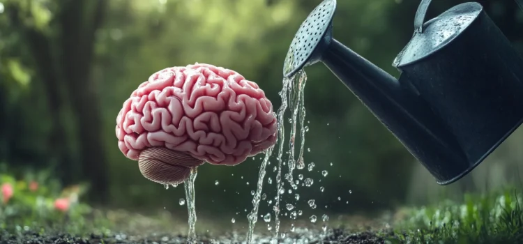 What Is Neuroplasticity & How Does It Work? Dr. Leaf Explains A watering can watering a brain outside, representing what neuroplasticity is and how it works
