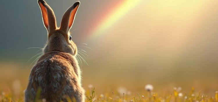 How Animals See Color and Light: 7 Amazing Facts (Ed Yong) A rabbit looking at rainbow illustrates how how animals see color and light