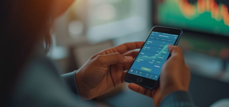 How to Manage Investment Risk & Grow Your Wealth Over Time A person checking stocks on their phone illustrates how to manage investment risk
