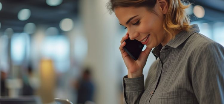 4 Prospecting Channels: How to Take a Diversified Approach A saleswoman talking on a mobile phone illustrates various prospecting channels