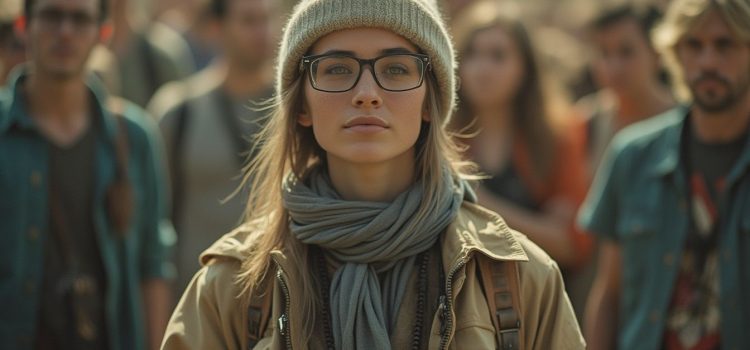 How to Make a Difference in the World: 4 Tips From Steven Bartlett A confident woman with a winter hat and scarf standing in front of a crowd illustrates how to make a difference in the world