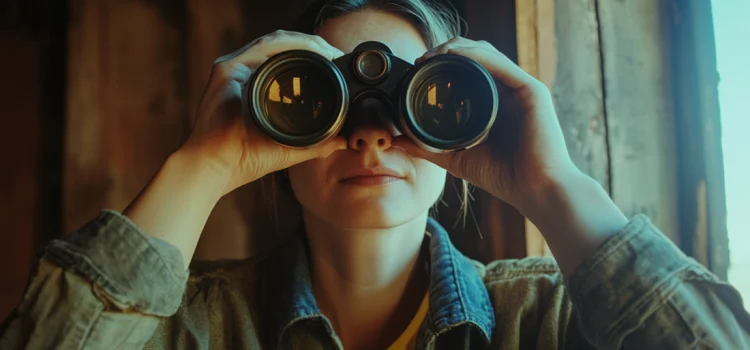 Narrow Your Focus: Why You Shouldn’t Juggle Too Many Priorities A person narrowing her focus by looking through binoculars
