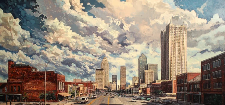 Tulsa, Oklahoma’s Relocation Program: A City Saver? An artistic rendering of the city of Tulsa, Oklahoma