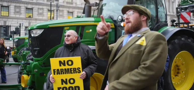 The UK Farmer Protests: What’s Behind the Bullhorns Farmers and tractors on the street in London during UK farmer protests