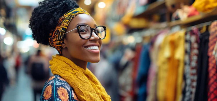 Shopping in Different Countries: Why Your Buying Habits Change A woman shopping in a different country for clothes