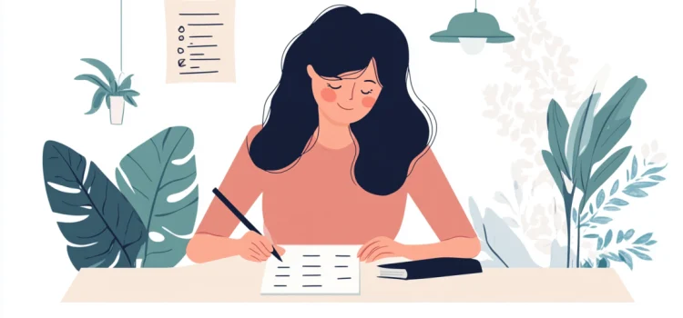 The Top 5 Strategies for Managing ADHD (Phil Boissiere) A woman writing a to-do list as a strategy to manage ADHD