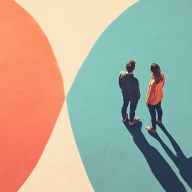 Two people who have found common ground with each other