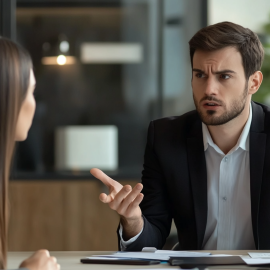 A manager dealing with a difficult person at work