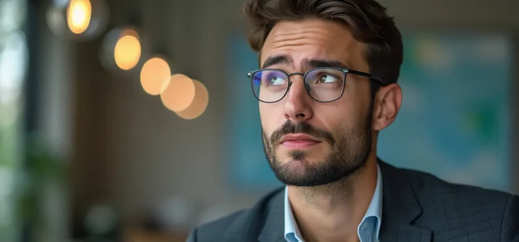 What Is an Option Pool? Why It Should Be on Your VC Term Sheet A professional man looking upward with a questioning look illustrates the question, "What is an option pool?"