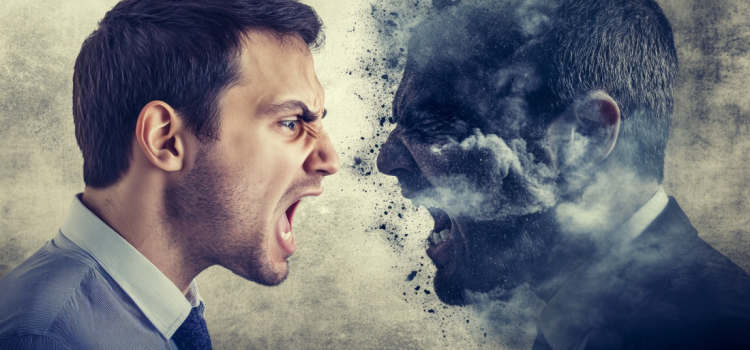 Projecting Insecurities Onto Others: The Cause & Overcoming It A screaming businessman projecting his insecurities onto others