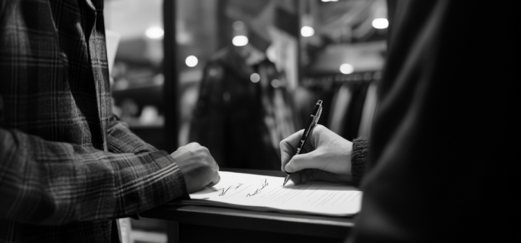 Closing a Sale: 3 Tips From Sales Expert Keenan A customer signing paperwork with a salesperson as part of closing a sale