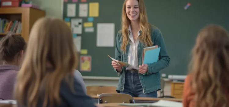 Multiple Intelligences in Education: Applying Gardner’s Theory A smiling female teacher in front of her class in a classroom illustrates multiple intelligences in education
