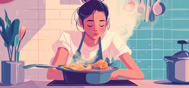 Are You Always Tired at Home? Here’s What’s Causing It A woman who's tired at home and cooking dinner