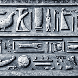 Hieroglyphs illustrate the origin of written language